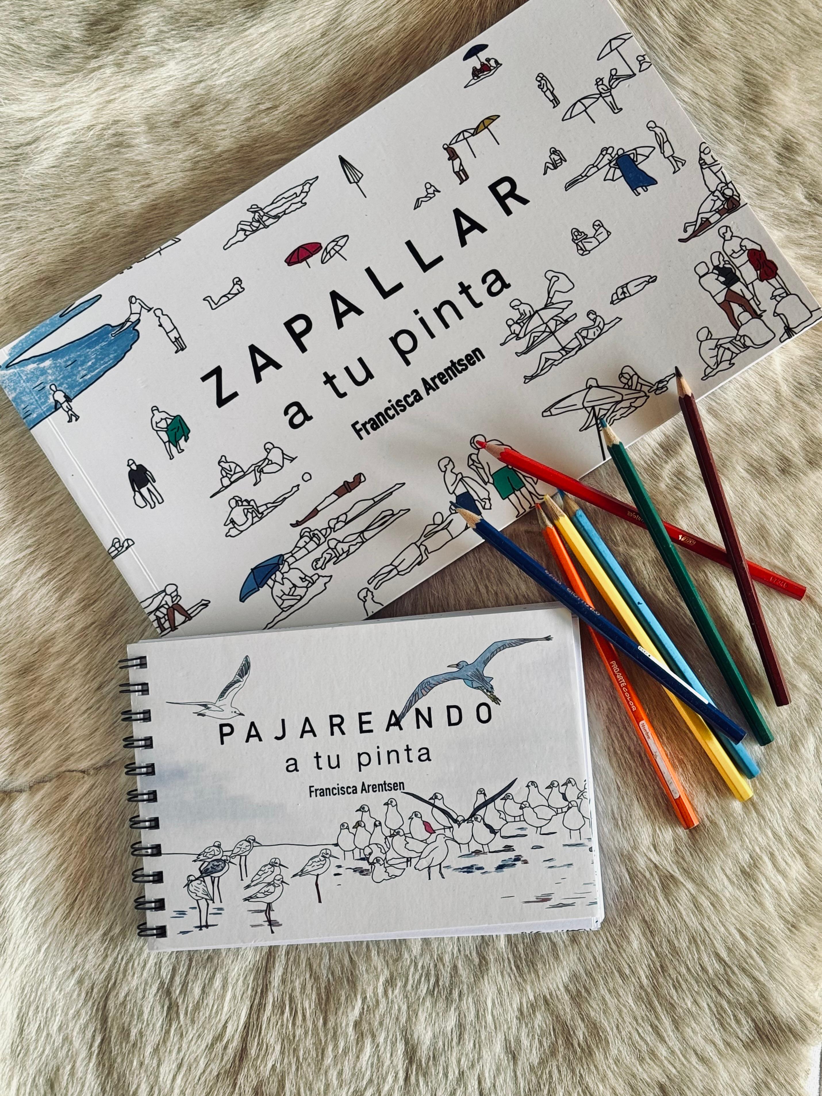 libro colorear, zapallar, pajareando a tu pinta