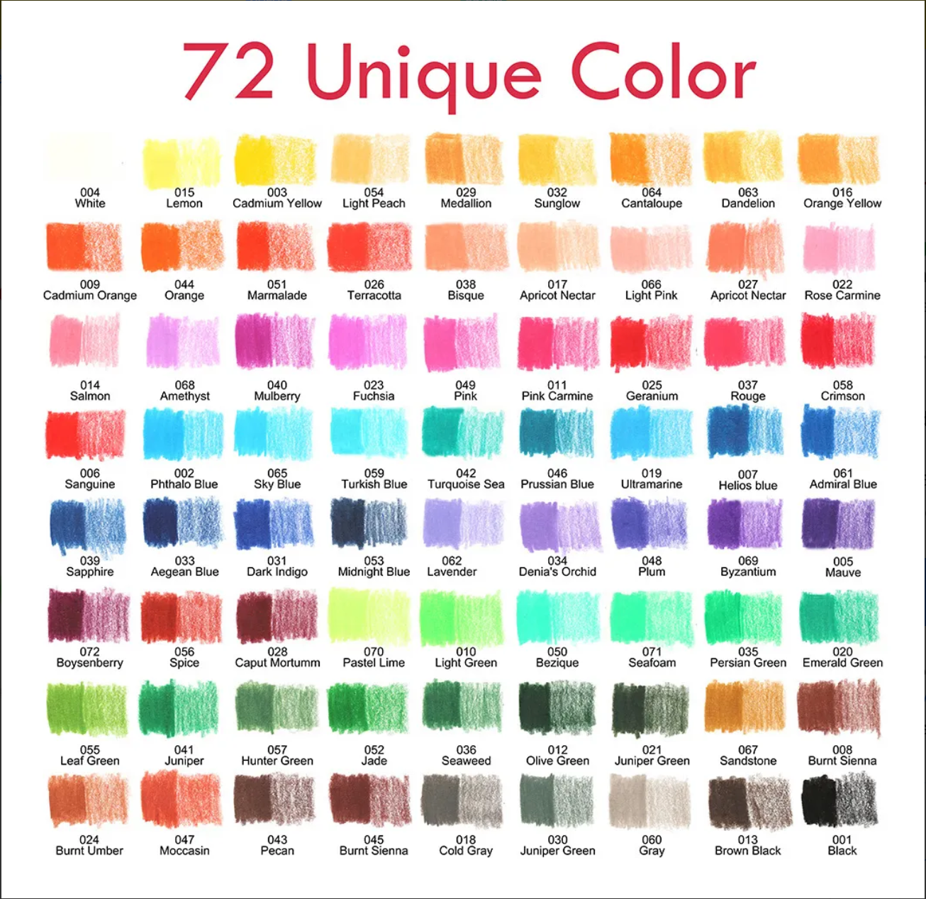 Juego de 72 Lápices de colores